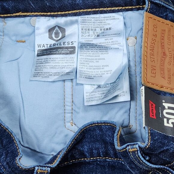 LEVI JEANS 501 Original Cropped Size 25x30 High Rise Button Fly Rodeo - Picture 7 of 8